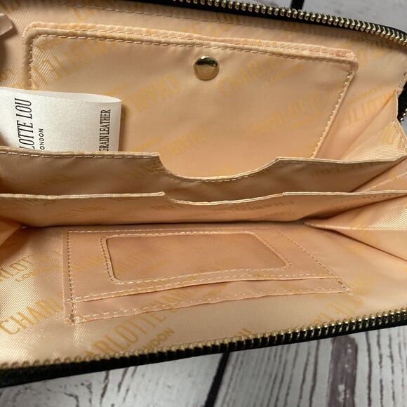 Charlotte Lou London Full Grain Leather Zip‎ Around Rectangle Wallet - Picture 7 of 10